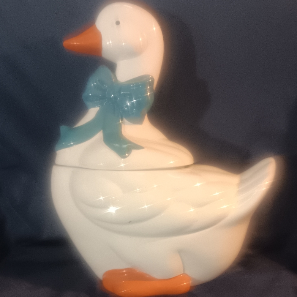 White Ceramic Goose